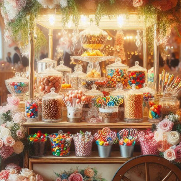 chriot remplie de bonbon